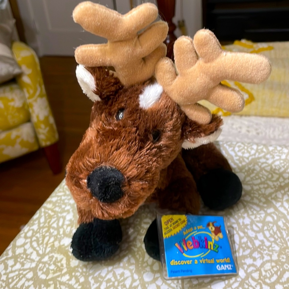Webkinz Reindeer HM137 NWT (used Code!) GANZ